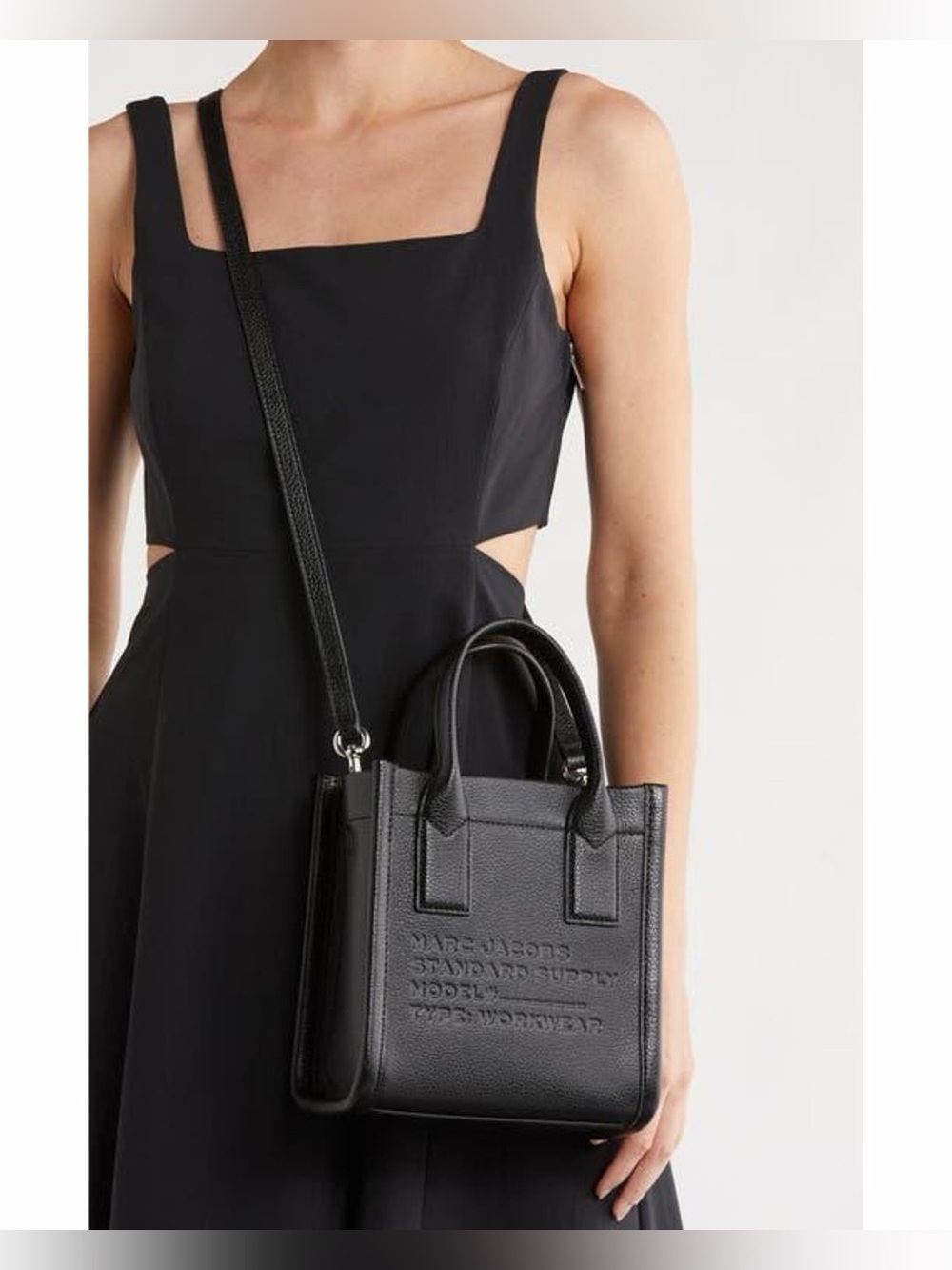 New Marc Jacobs Small Black Leather Standard Supply Tote